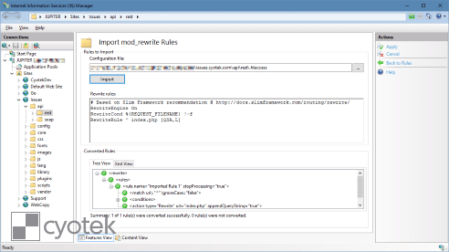 Importing .htaccess rules into IIS Importing .htaccess rules into IIS